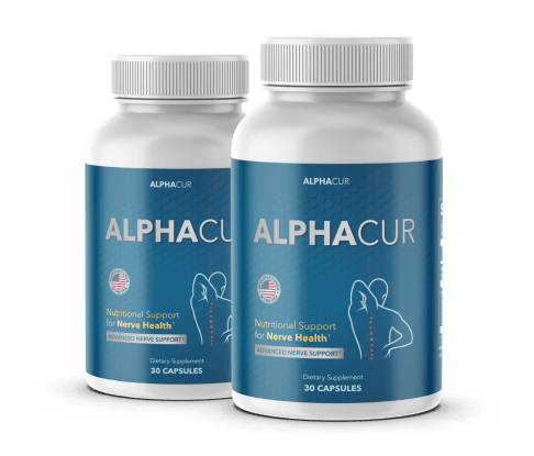 Alphacur Supplement Bottle with Capsules